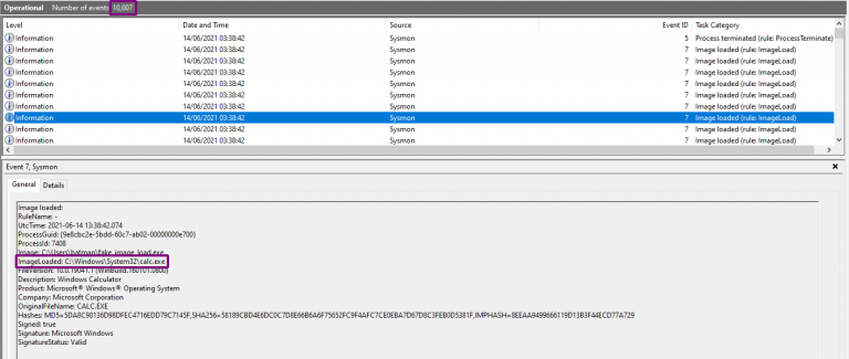 DarkLoadLibrary Sysmon Spam