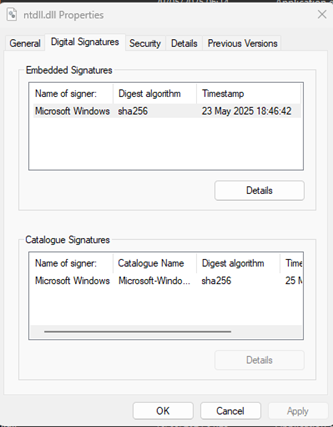 Screenshot of NTDLL.